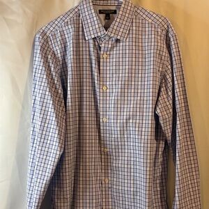 Banana Republic men’s large checked no iron dress shirt